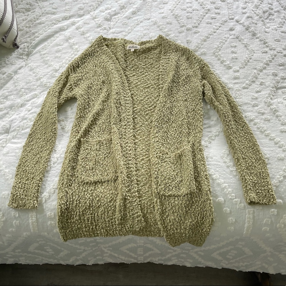 Olive green cardigan